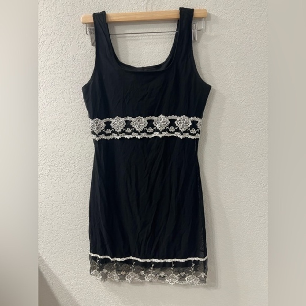 French Curves vintage Mini black Dress M‎